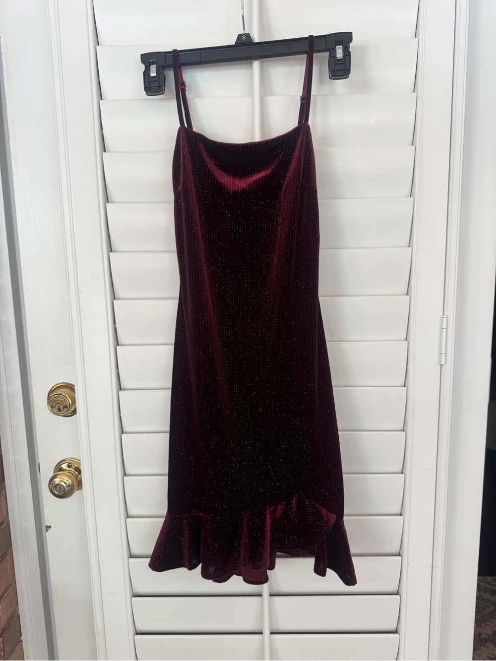 Blue Blush Deep Burgundy Slip Top
